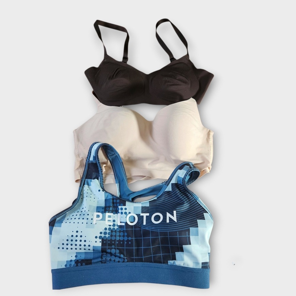 Lot of 3 Womens Medium Bras Peloton Adidas (New) PINK Victoria Secret Aerie